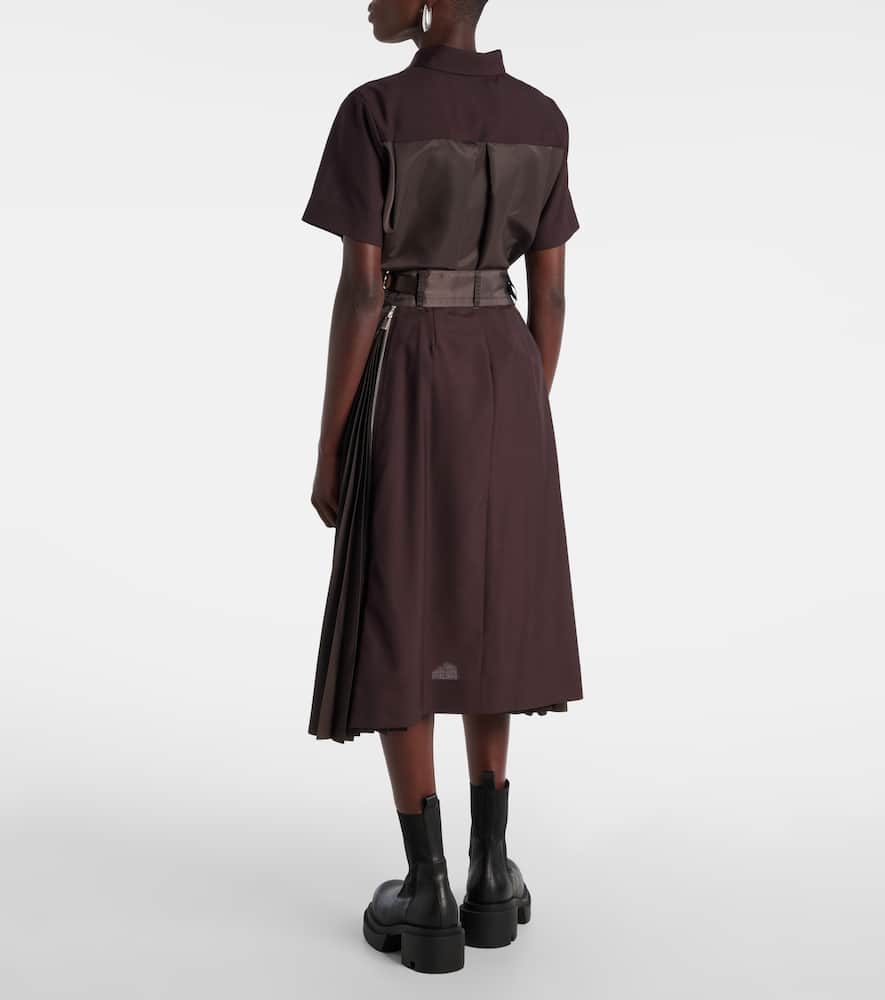 Pleated midi skirt