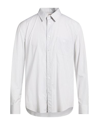 Man Shirt Light grey Size 15 Cotton