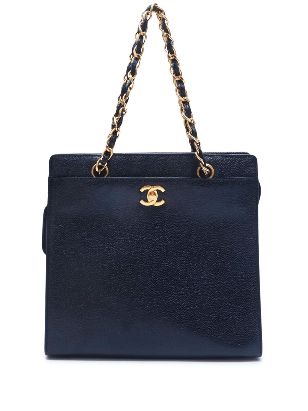 1998 CC leather handbag - Black