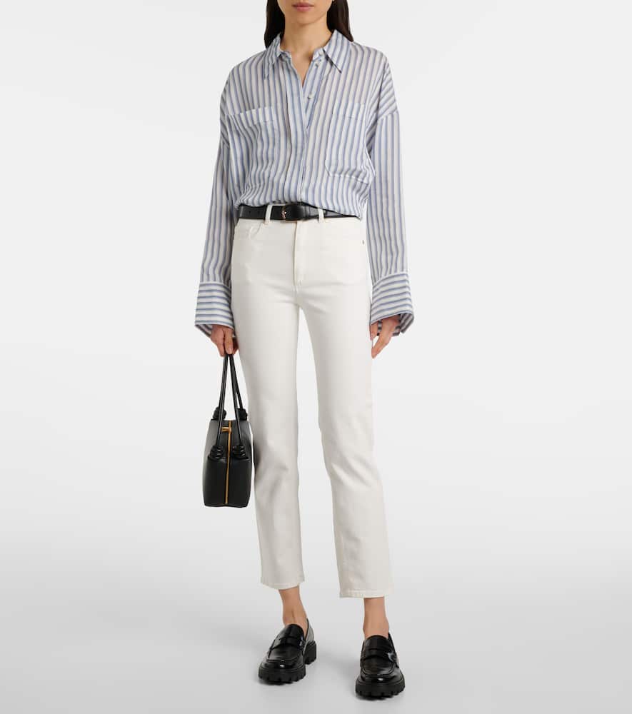 High-rise straight jeans
