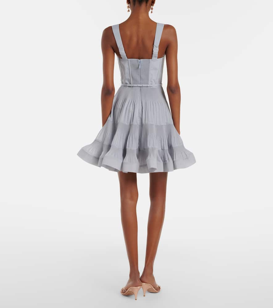 Pleated bustier minidress
