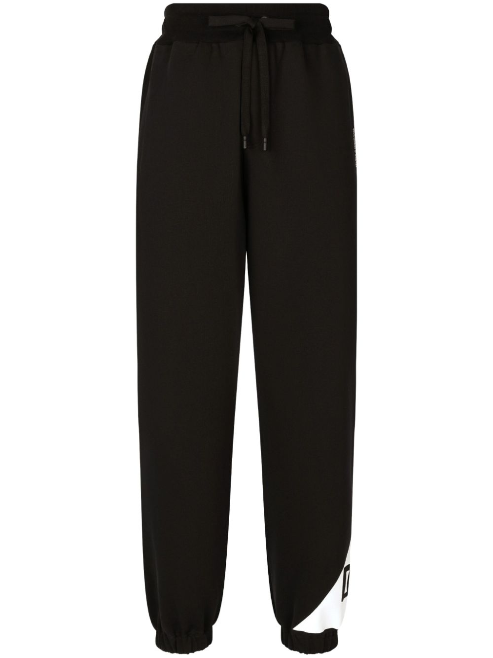 Logo cotton track pants - Black