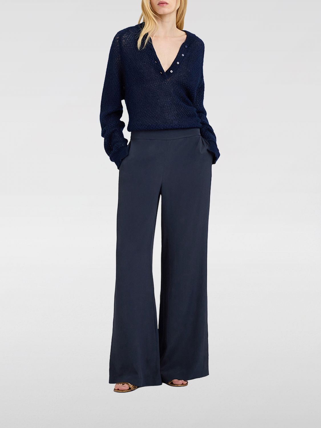MOMONÌ Pants Woman color Blue