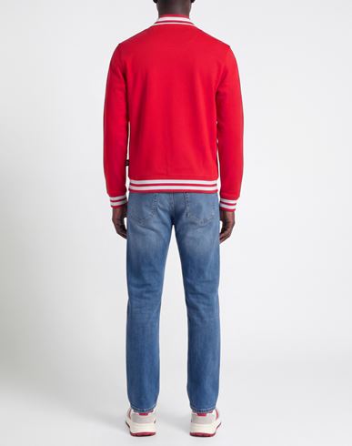 Man Sweatshirt Red Size M Cotton