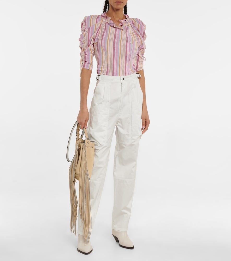 Ferima high-rise tapered cotton pants