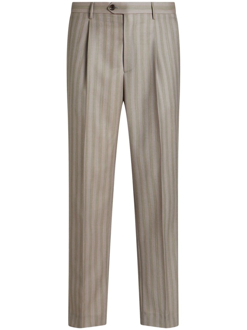 Striped tailored trousers - Neutrals