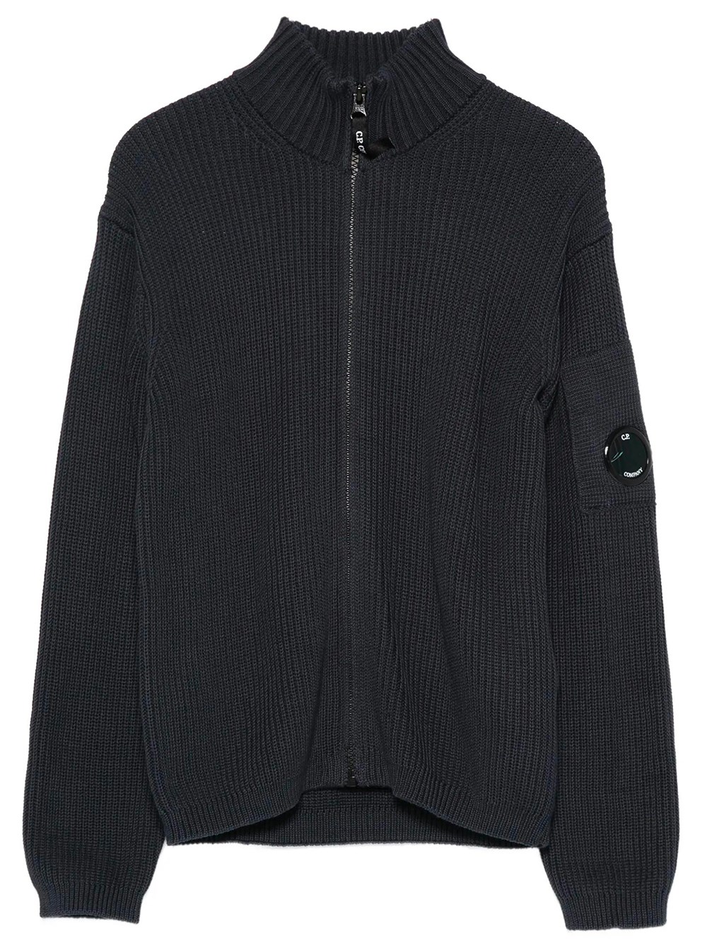 Lens-Detail Ribbed Sweater