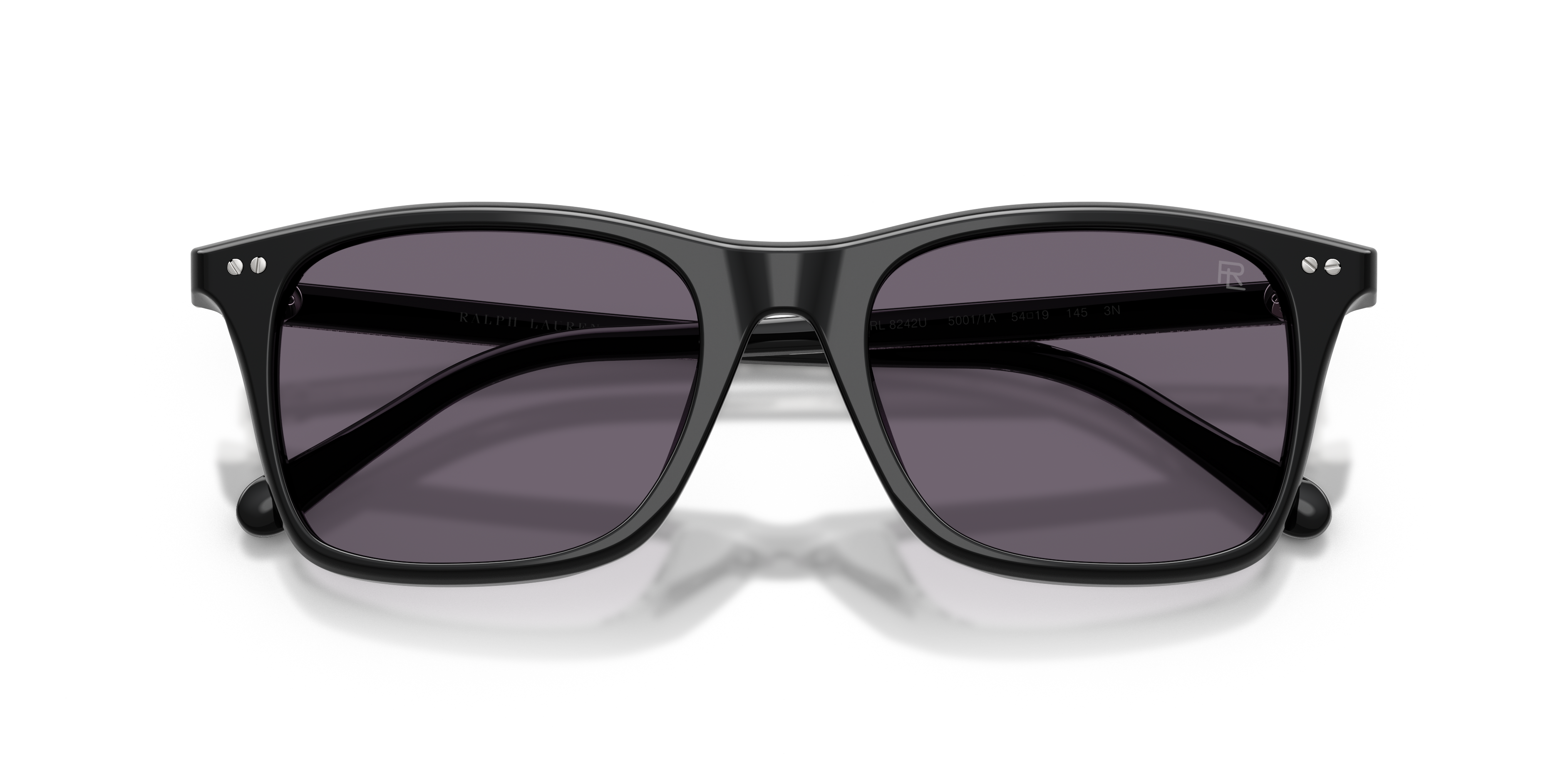 Ralph Lauren Uomo Ralph Lauren RL8242U 50011A Occhiali da sole Acetato Nero Viola Pantos Normale