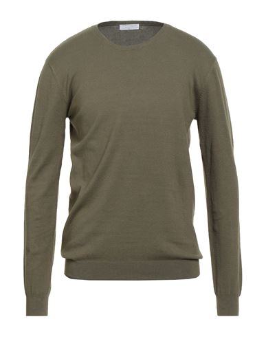 Man Sweater Military green Size M Organic cotton, Elastane