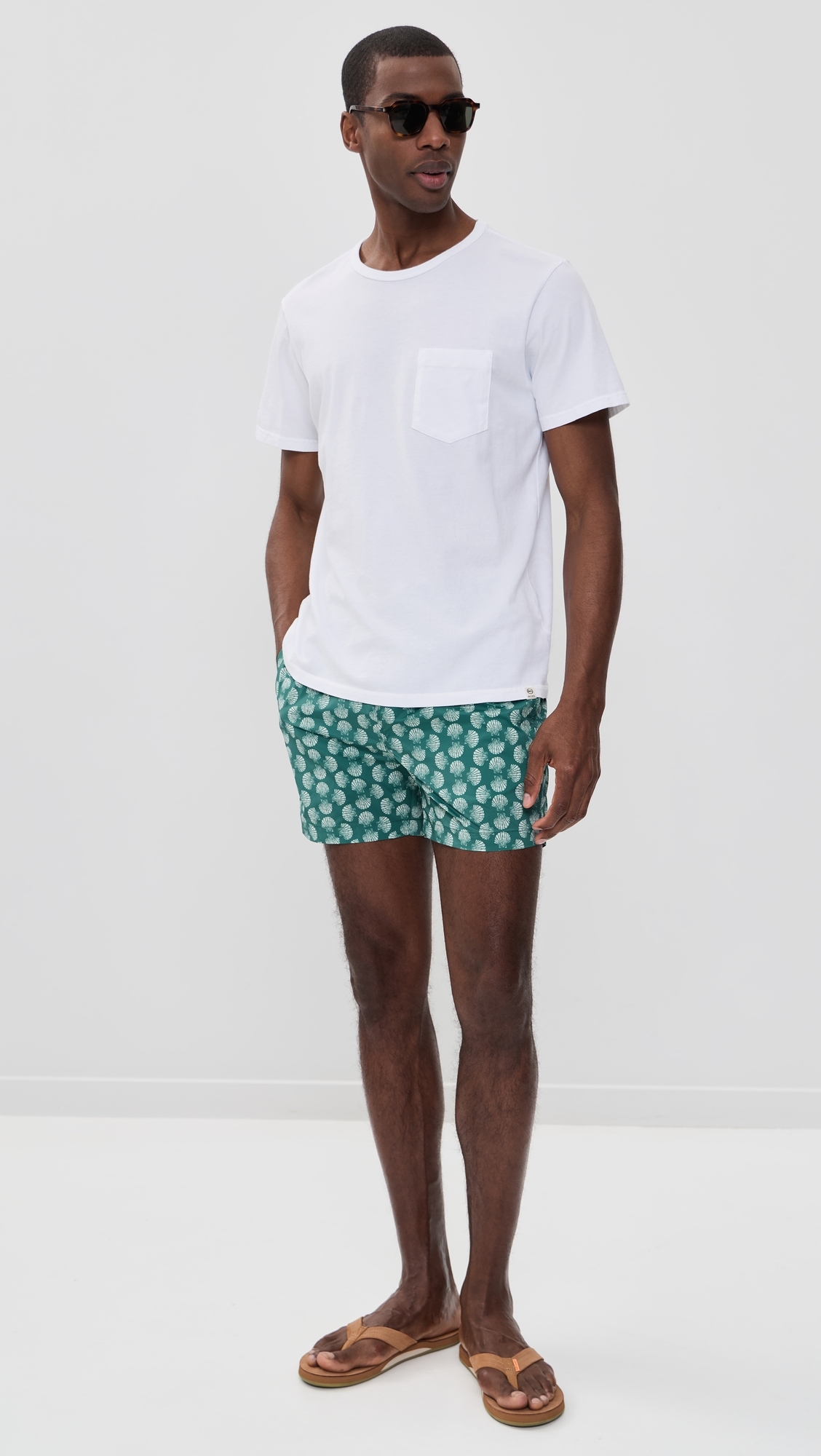 Charles 5 Swim Trunks Aloe Multi