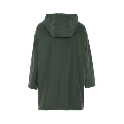 Jacquard hooded coat - Black