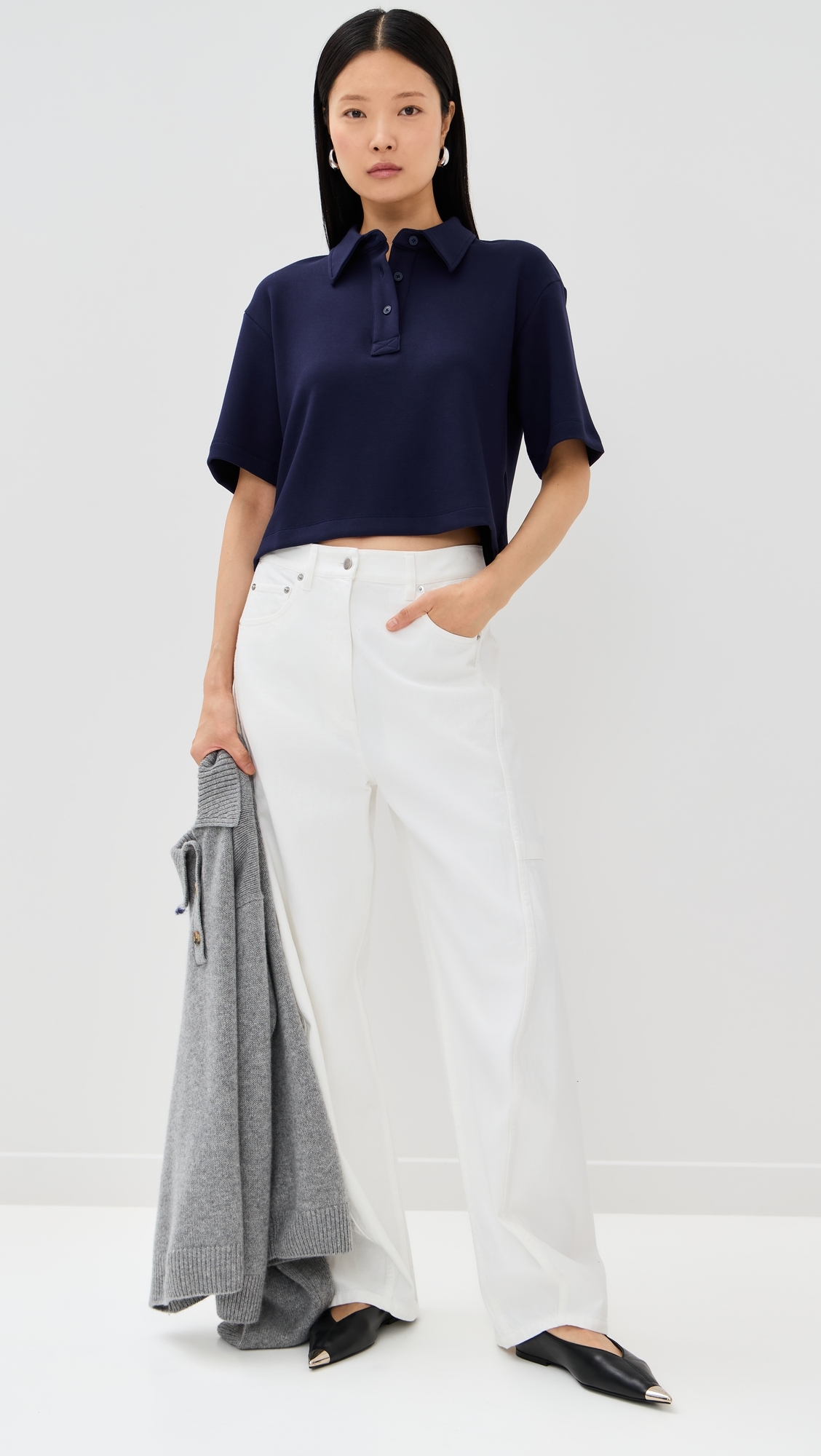 Josephine Polo Top Navy