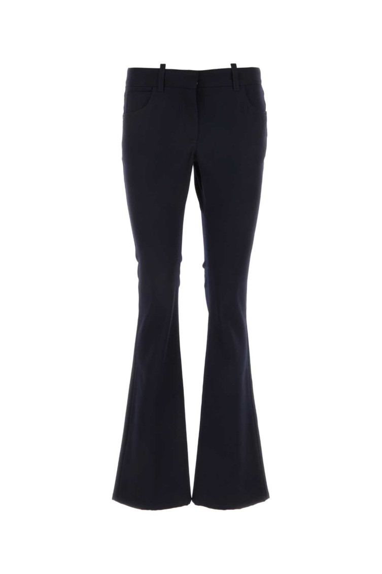 Virgin wool flared trousers - Blue