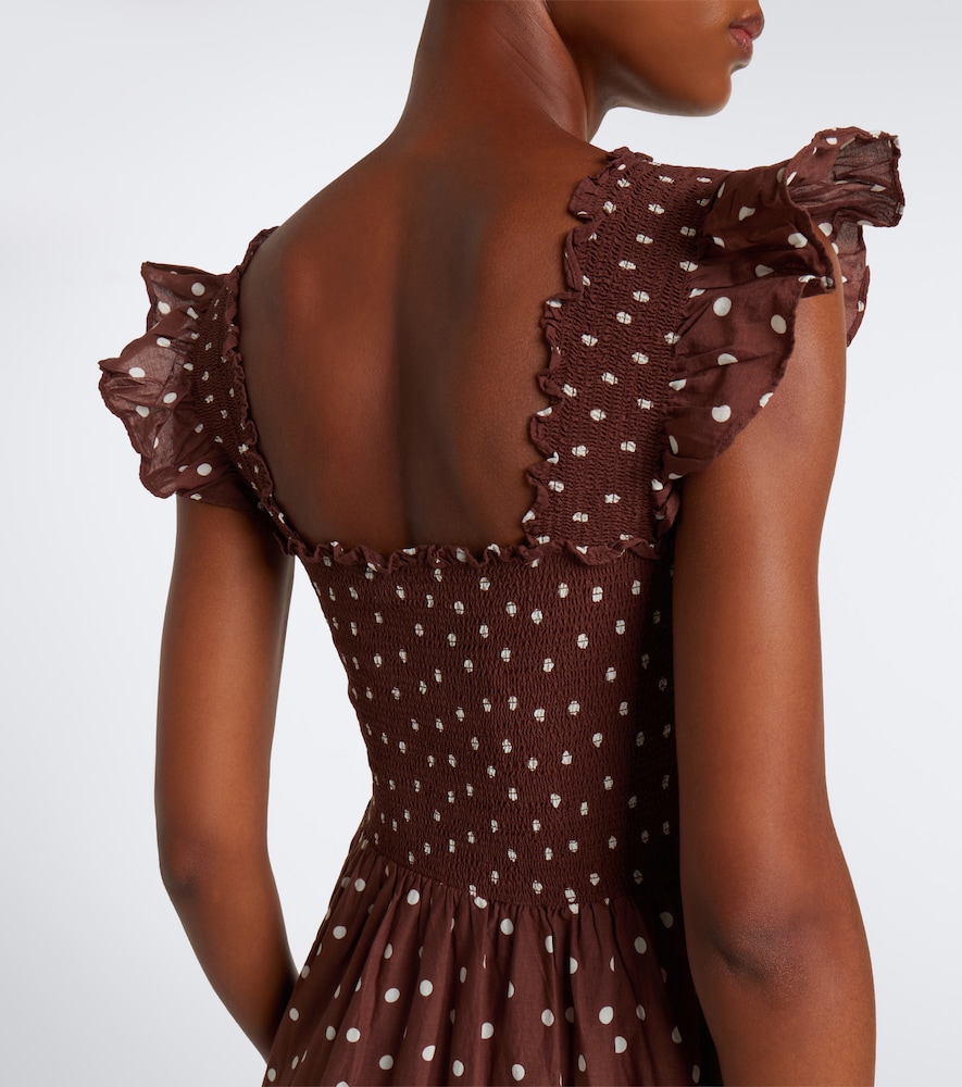 Kendall polka dot cotton midi dress
