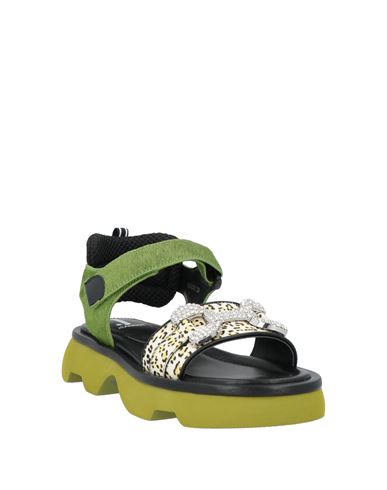 Woman Sandals Green Size 7 Leather