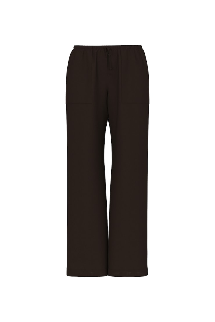 Millie Linen Pull-On Pants - Brown - Women Clothing