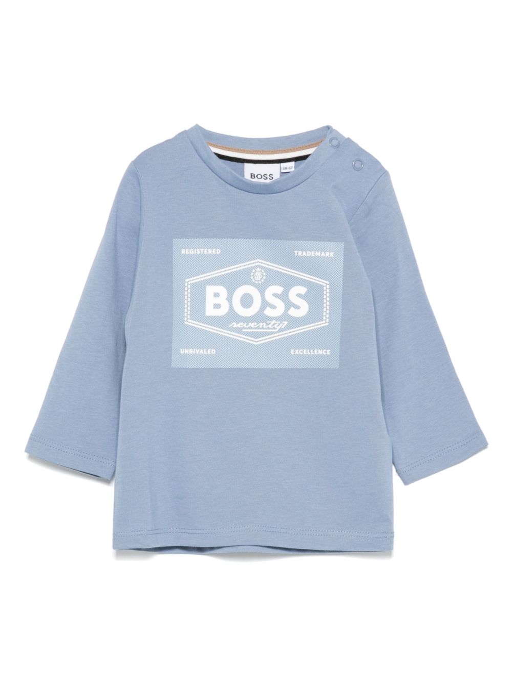Rubberised logo-detail T-shirt - Blue