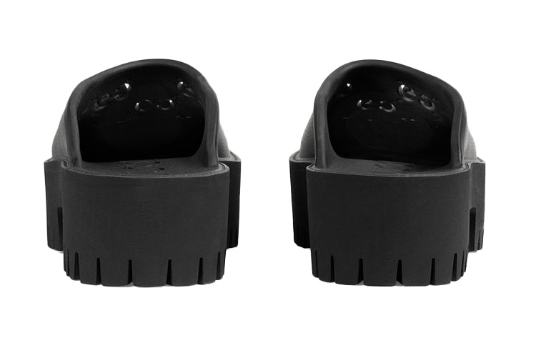 (WMNS) Platform Perforated G Sandal 'Black Rubber'