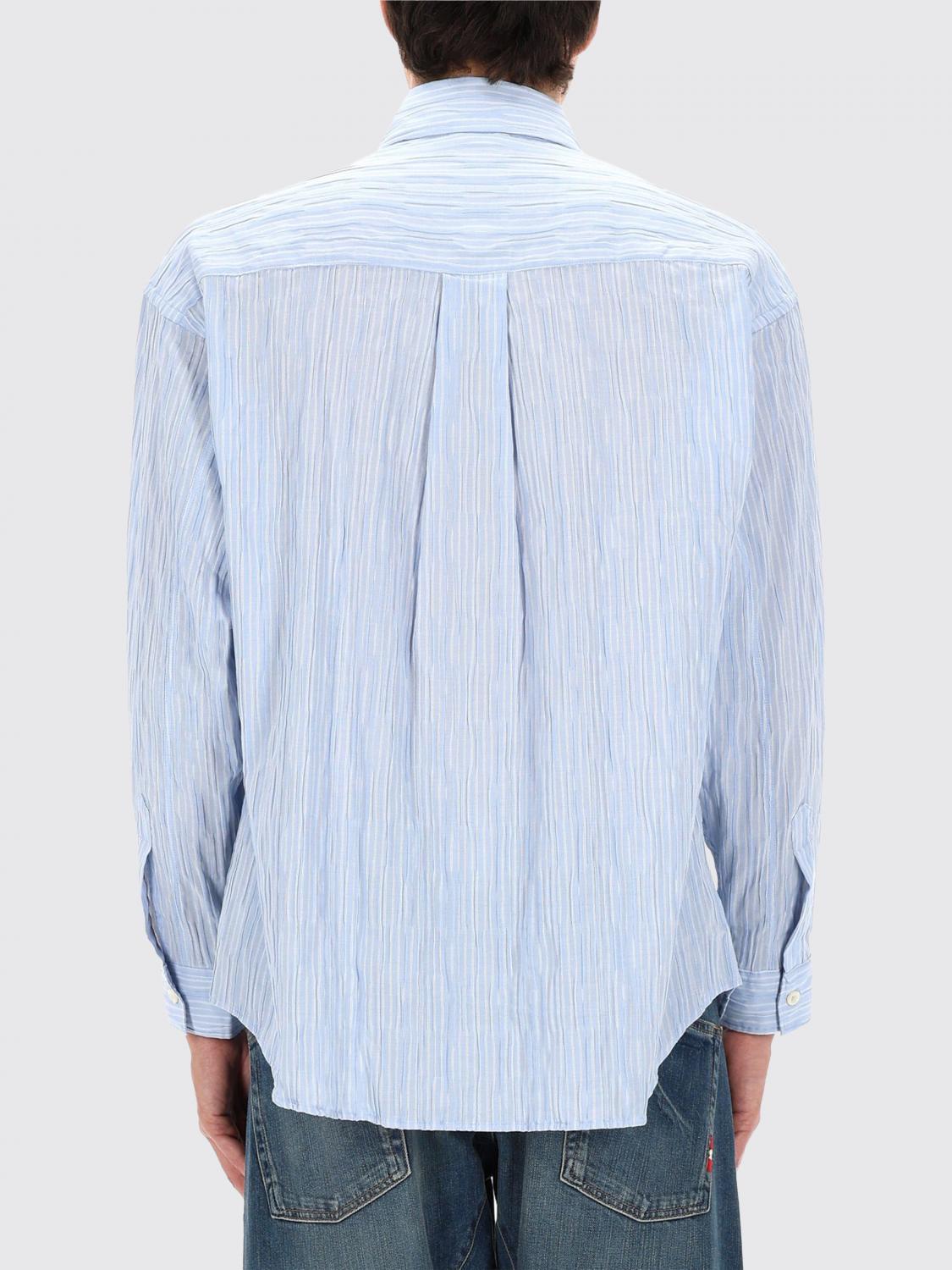 Shirt Men color Gnawed Blue