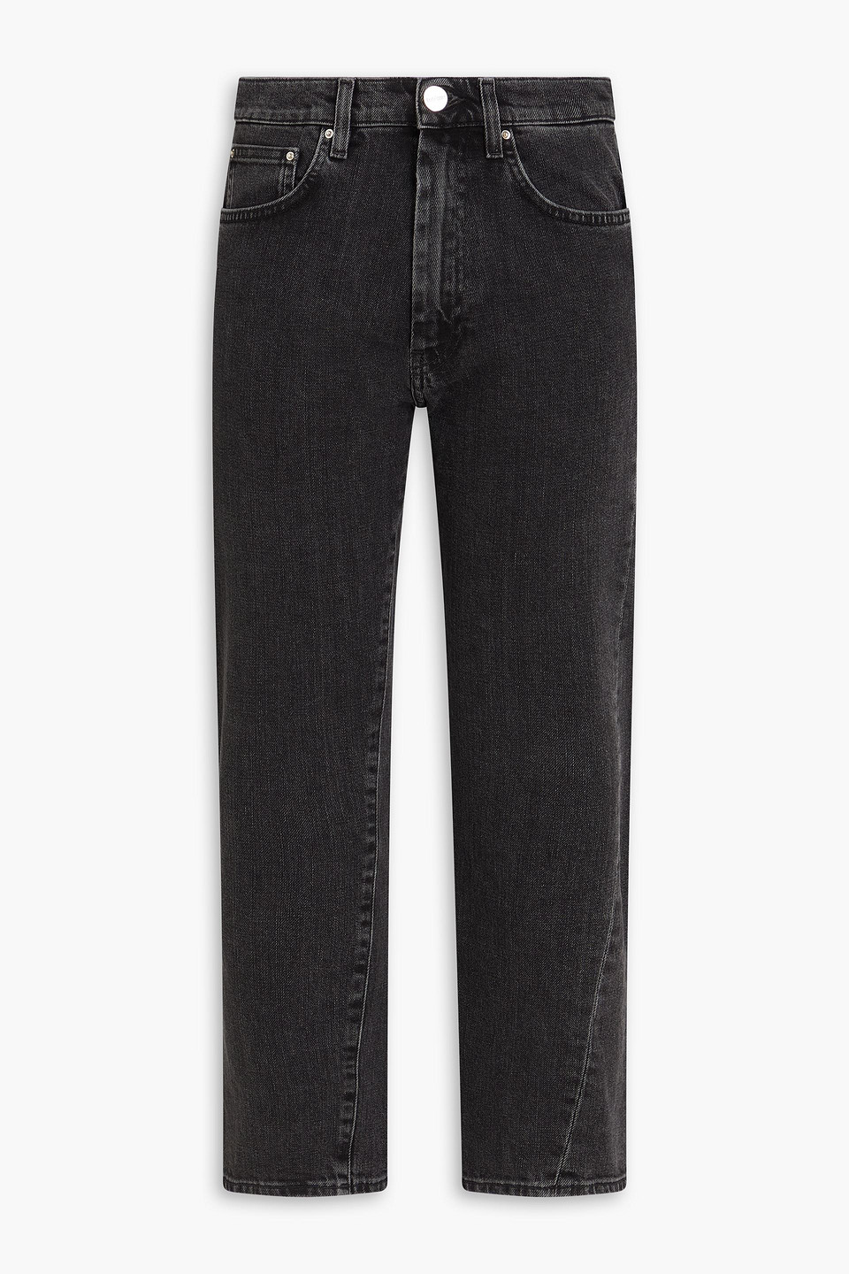 High-rise straight-leg jeans - Black - 27W/ 30L