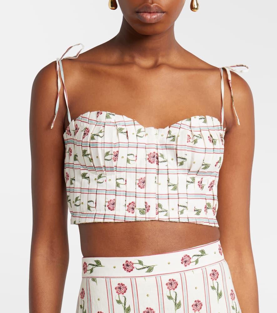 Morgina floral linen top