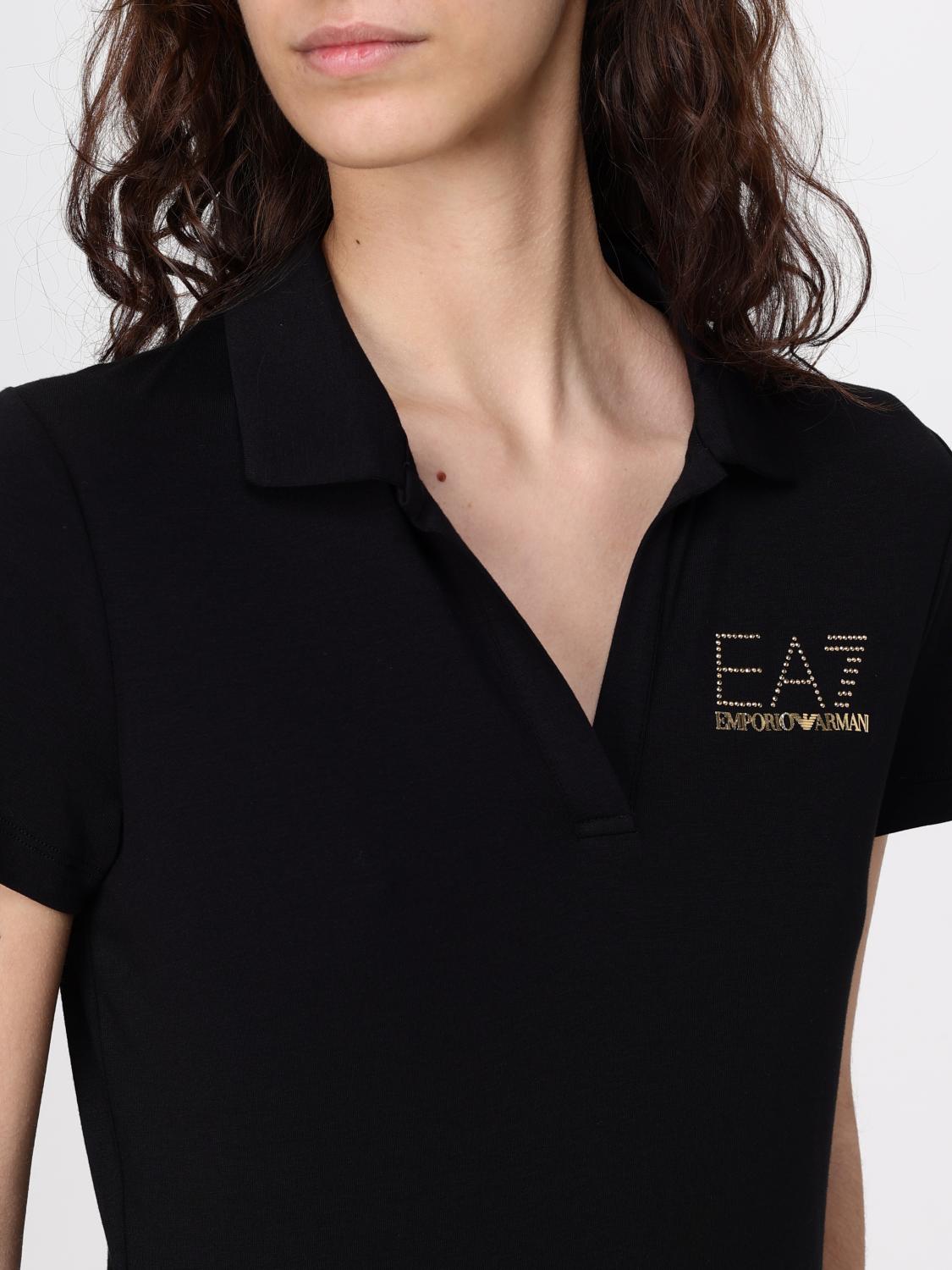 Polo Shirt EA7 Woman color Black