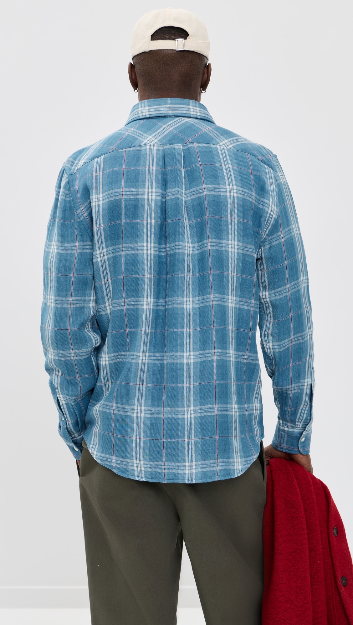 Double Face Plaid Cypress Shirt Washed Indigo