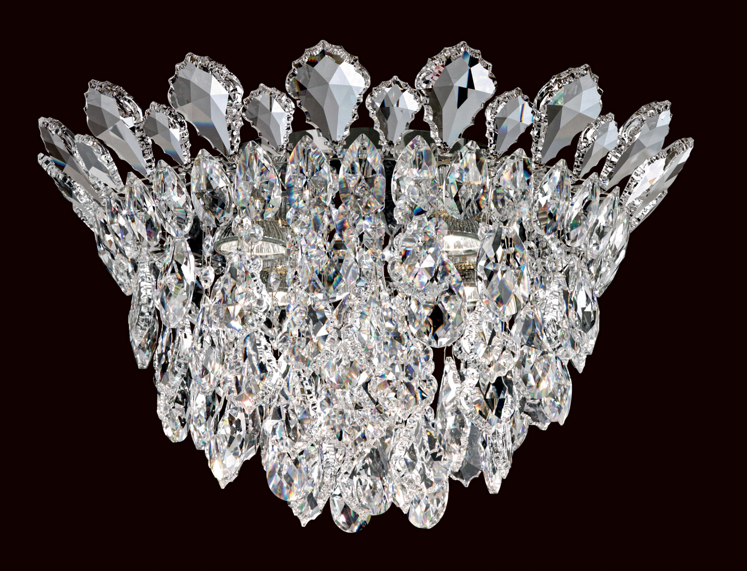 Trilliane Strands 4-Light Flush Mount Ceiling Light in Stainless Stee