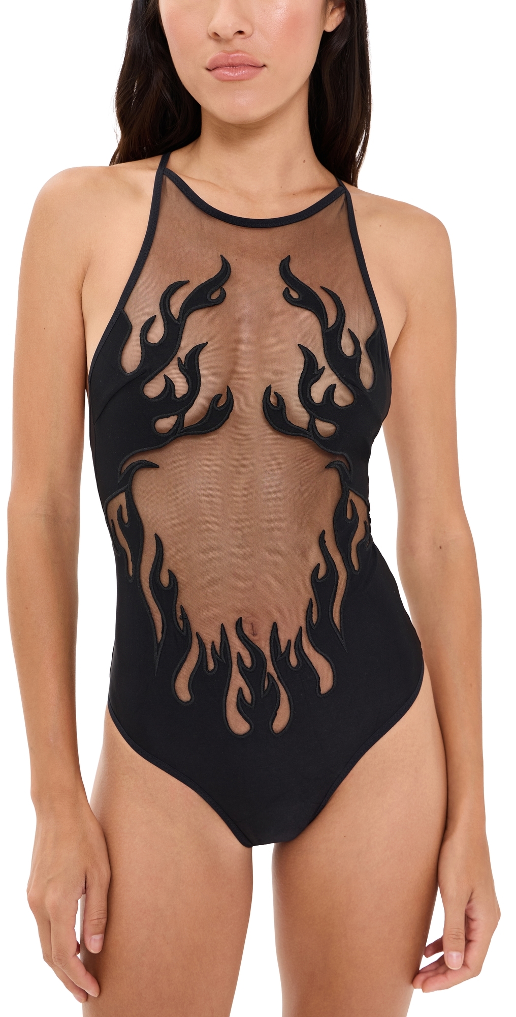 Smokin Mirrors Bodysuit Black