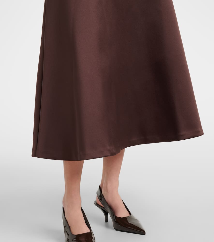 Róhe Satin midi skirt