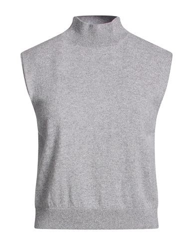 Woman Turtleneck Light grey Size ONESIZE Wool, Cashmere, Metallic fiber