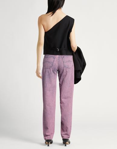 Woman Jeans Pink Size 27 Cotton, Lyocell, Elastane