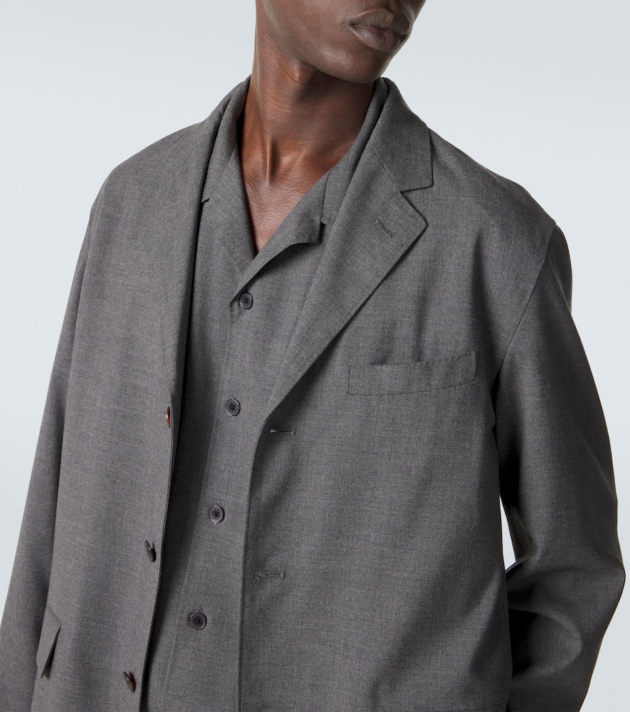 Cashmere poplin blazer