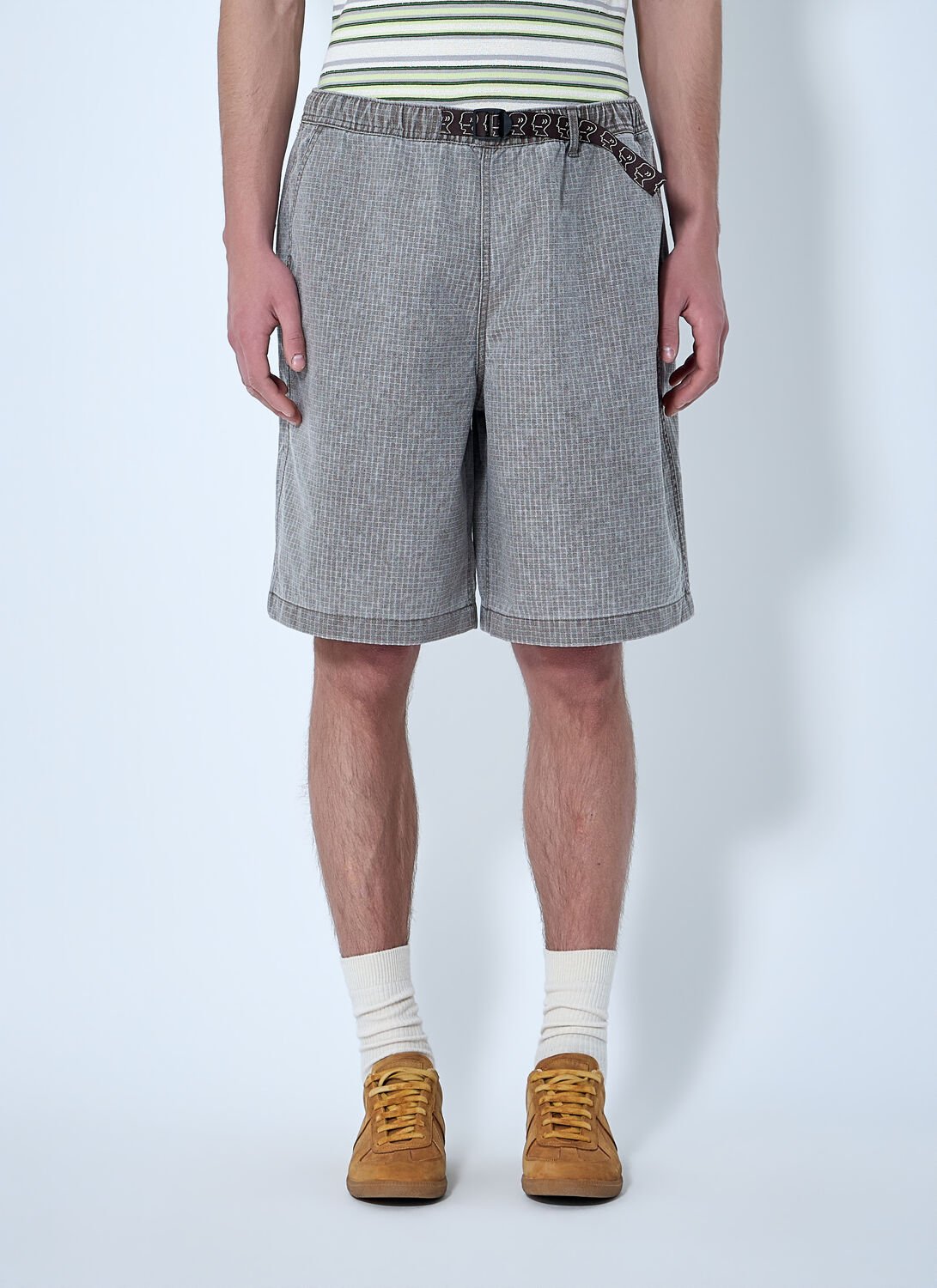 Belted Cotton Shorts