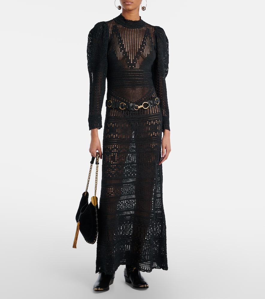 Dione open-knit maxi dress