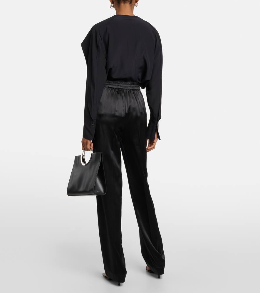 Joseph Tova silk satin straight pants