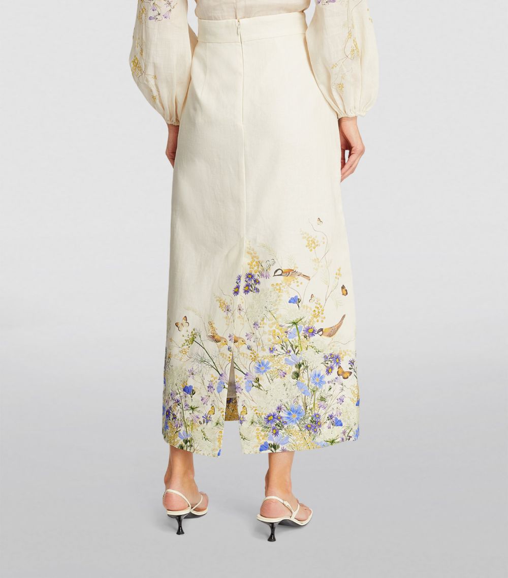 Linen Harmony Midi Skirt