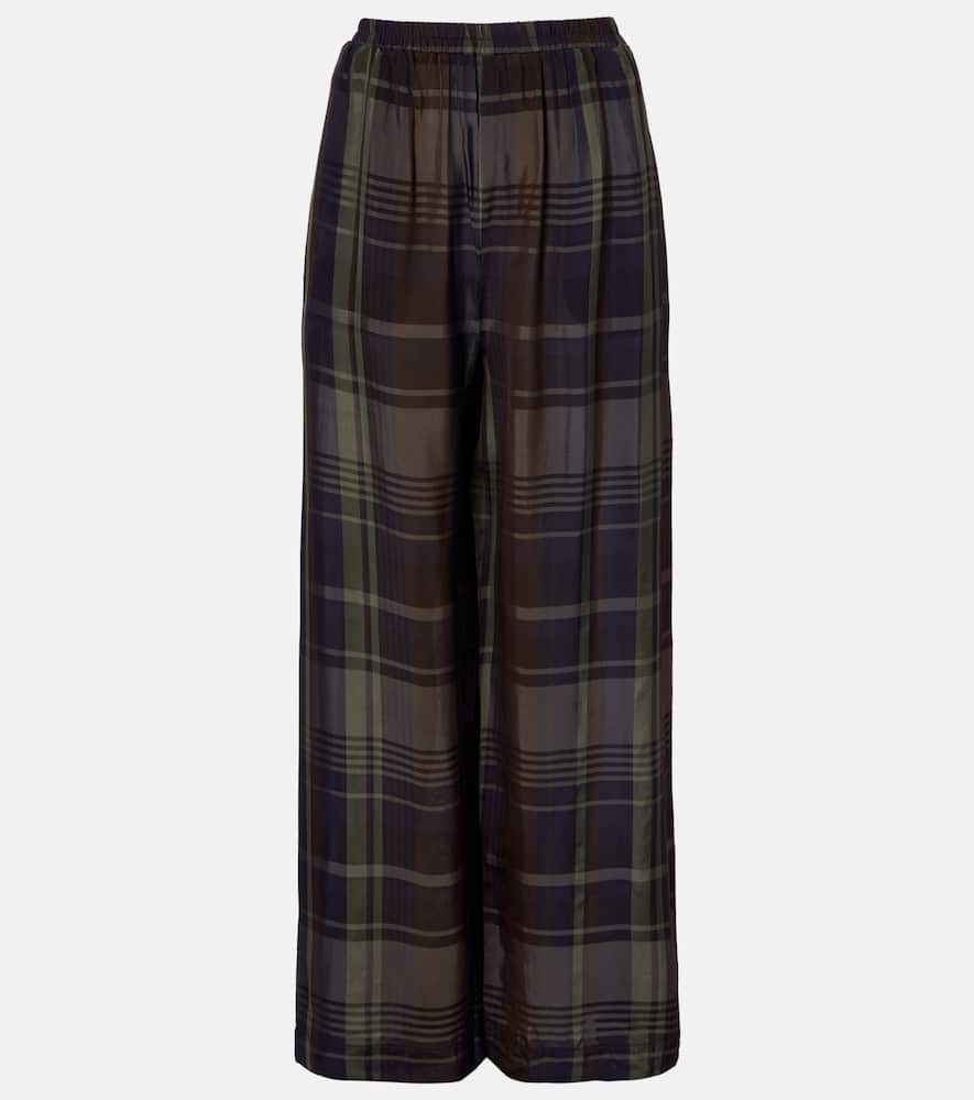 Baxter checked wide-leg pants