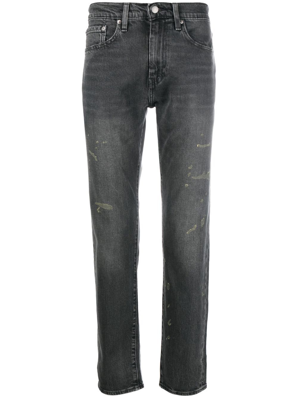 Distressed straight leg jeans - Black