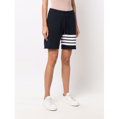 Four-bar stripe track shorts - Blue