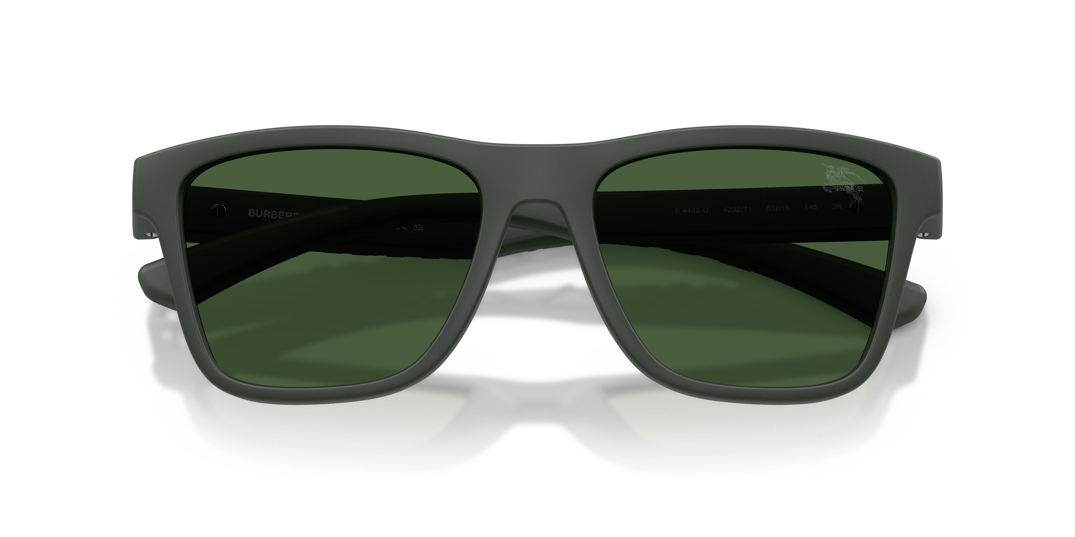 Burberry Man Burberry BE4482U 423271 Sunglasses Injected Green Green Squared Norma