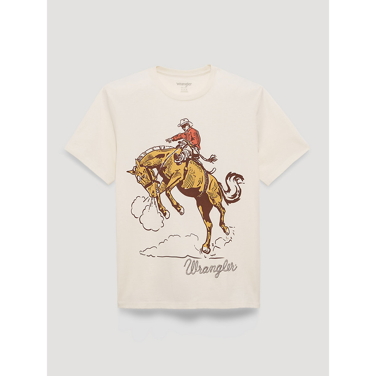 Golden Bronc Dual Graphic T-Shirt in Antique White