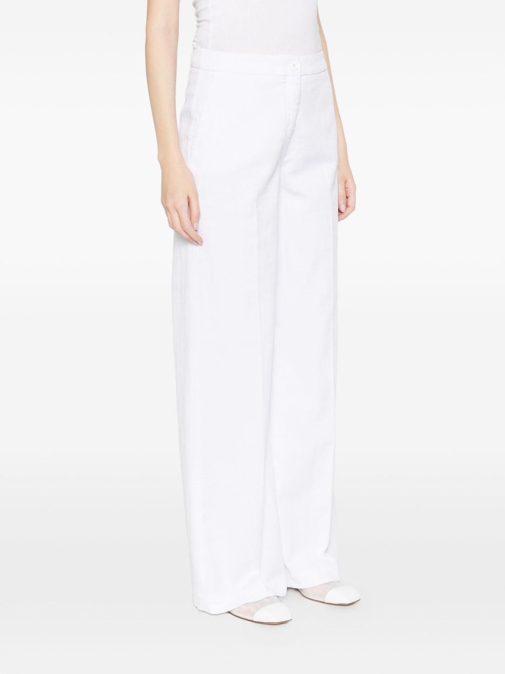 Via Masini 80 Cotton Wide Leg Trouser