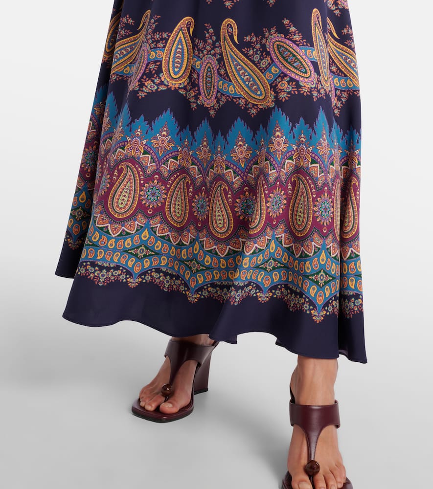 Paisley silk maxi skirt
