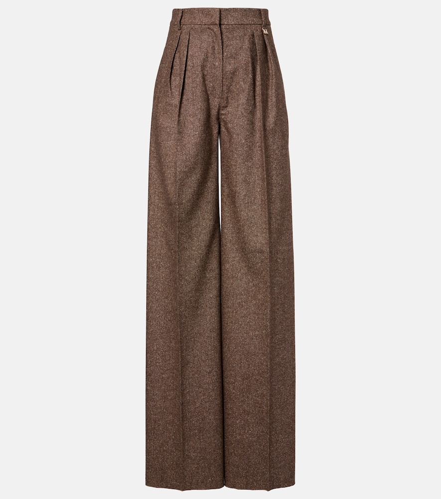 Brava wool and silk-blend wide-leg pants