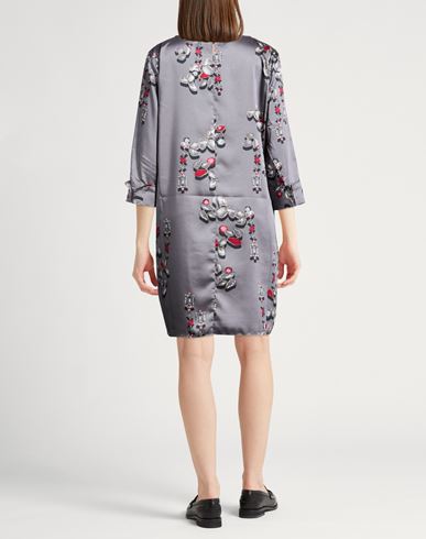 Woman Midi dress Grey Size 10 Polyester
