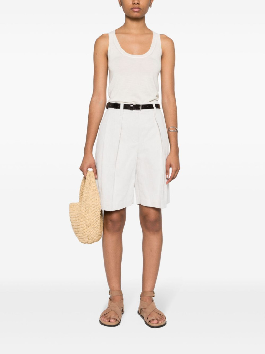 Straight Hem Sleeveless Top