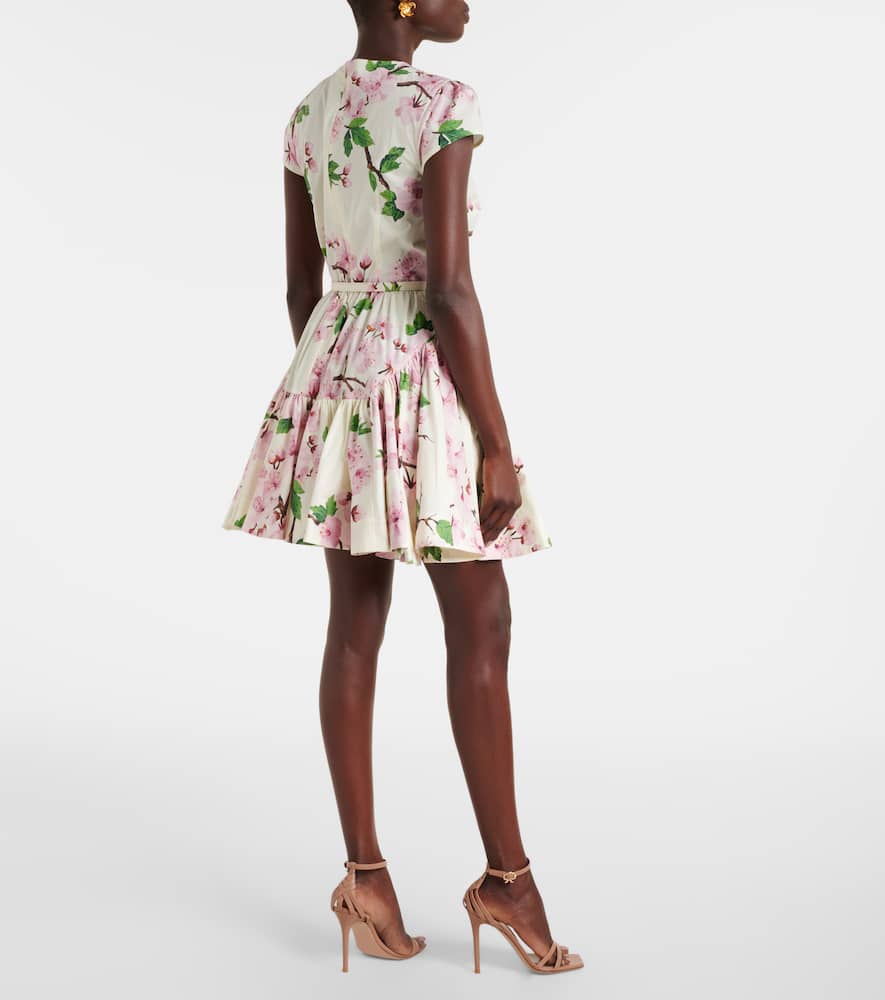 Floral cotton-blend minidress