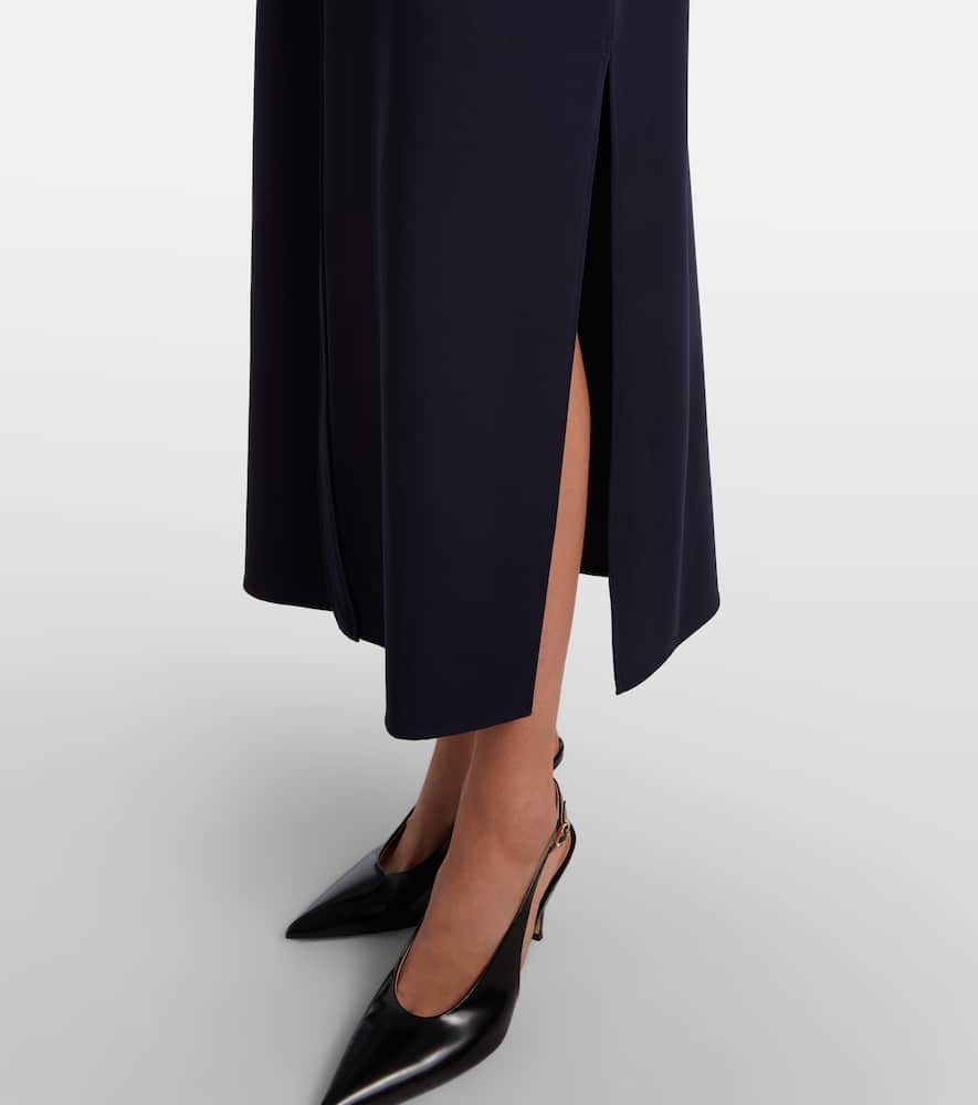 Belted wool midi dress