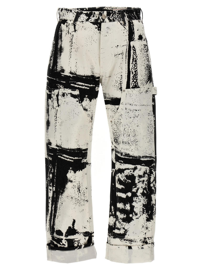 Jeans Workwear Jeans With Fold Print